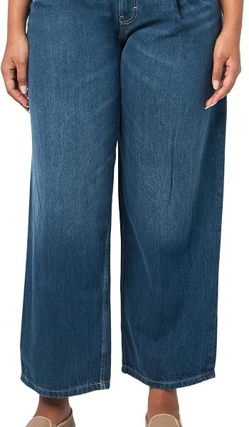 Jeans Pleated Wide Leg Jeans BOSSFeminino