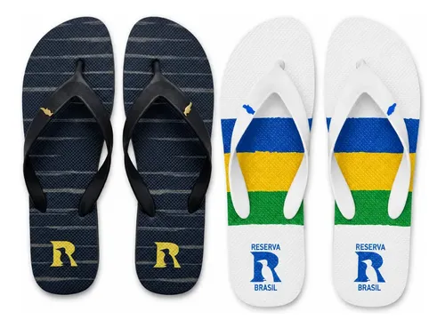 Kit 2 Pares Chinelo Masculino Reserva Confortável E Macio