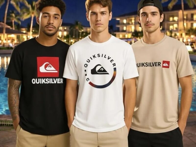 Kit 3 Camiseta Masculino Quiksilver 100% Algodão Toque Macio