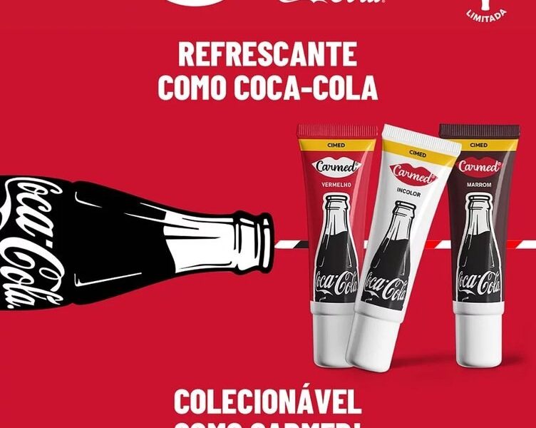 Kit 3 und Hidratante Labial Carmed Coca-Cola 10g