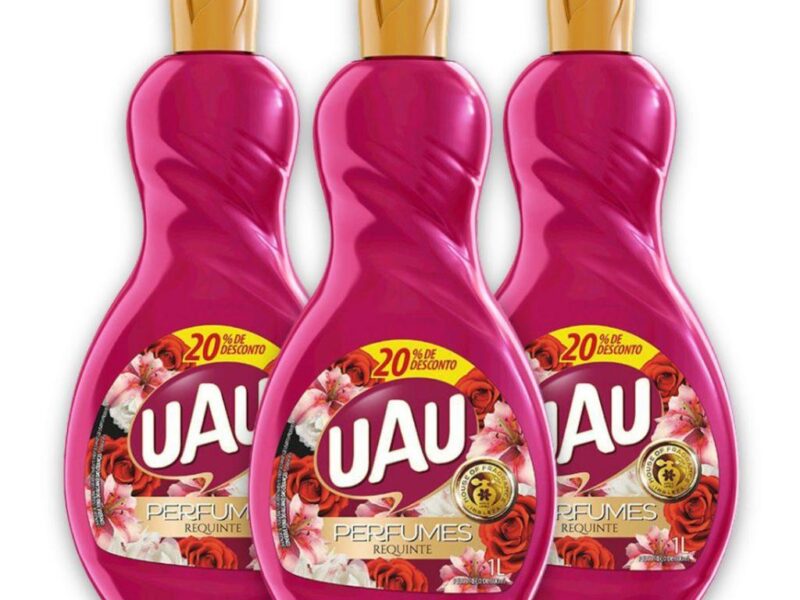 Kit 3un Limpador 1L UAU Perfume Requinte Promo