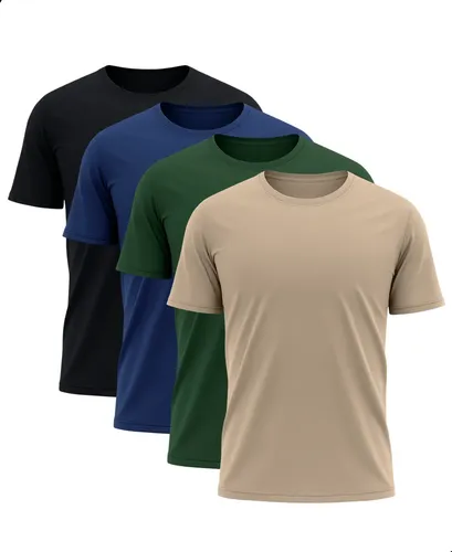 Kit 4 Camisetas Básicas Dry Tech