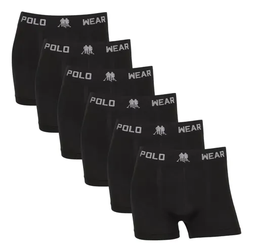 Kit 6 Cuecas Boxer Polo Wear Microfibra Sem Costura Original