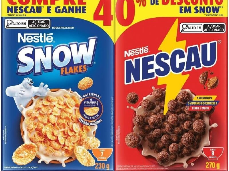 Kit Cereal Matinal Chocolate Nescau 210g + Snow Flakes 230g Mais Economia