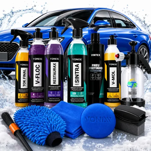 Kit Completo Lavar Carro Rapido Cera Pulverizador 2l Brilho