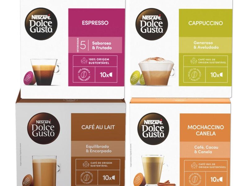 Kit Dolce Gusto Queridinhos – 40 cápsulas – Espresso, Canela, Au Lait e Cappuccino