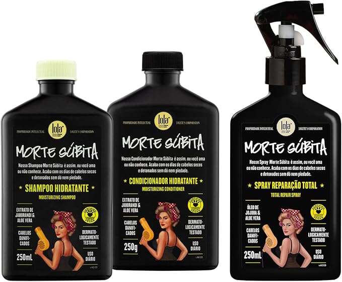 Kit Morte Súbita (Shampoo + Condicionador + Spray Reparaçao) – Lola From Rio