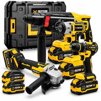 Kit Multi Ferramentas Profissional 4 em 1 Brushless Com Acessórios FST001K – FASTERR – Parafusadeira –