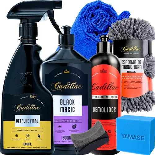 Kit Para Lavar Carro Automotivo Shampoo Desengraxante