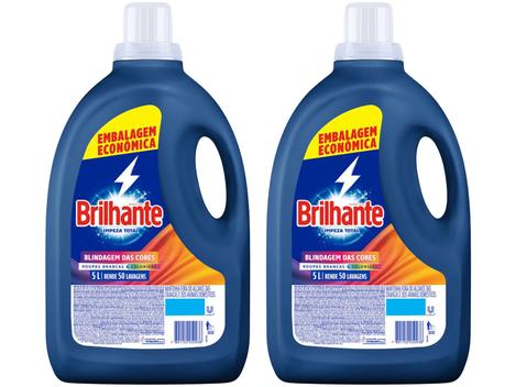 Kit Sabão Líquido Brilhante Limpeza Total – 5L 2 Unidades – Sabão –