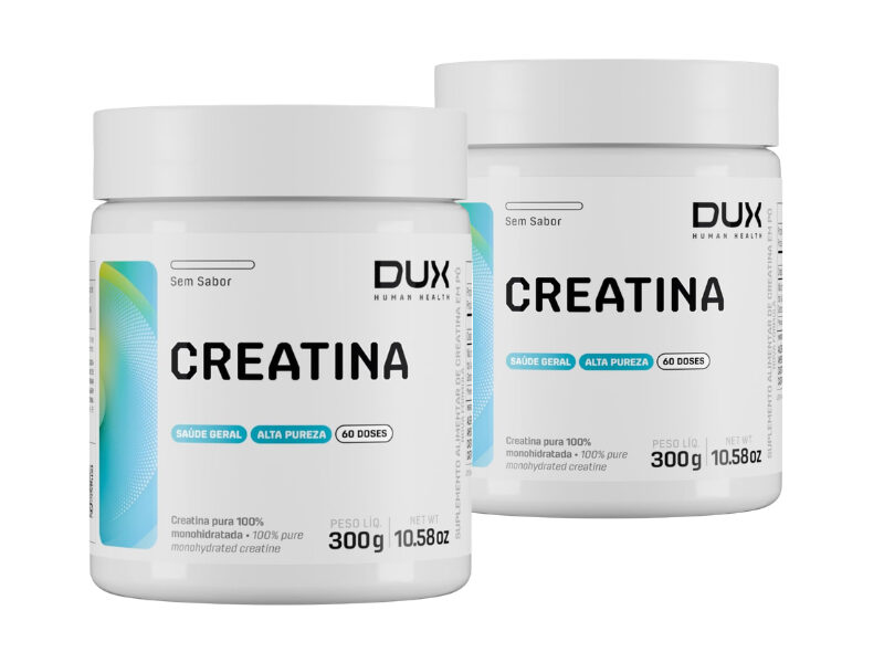 Kit com 2 Creatinas Monohidratadas 100% Puras DUX Nutrition – Zero Sódio