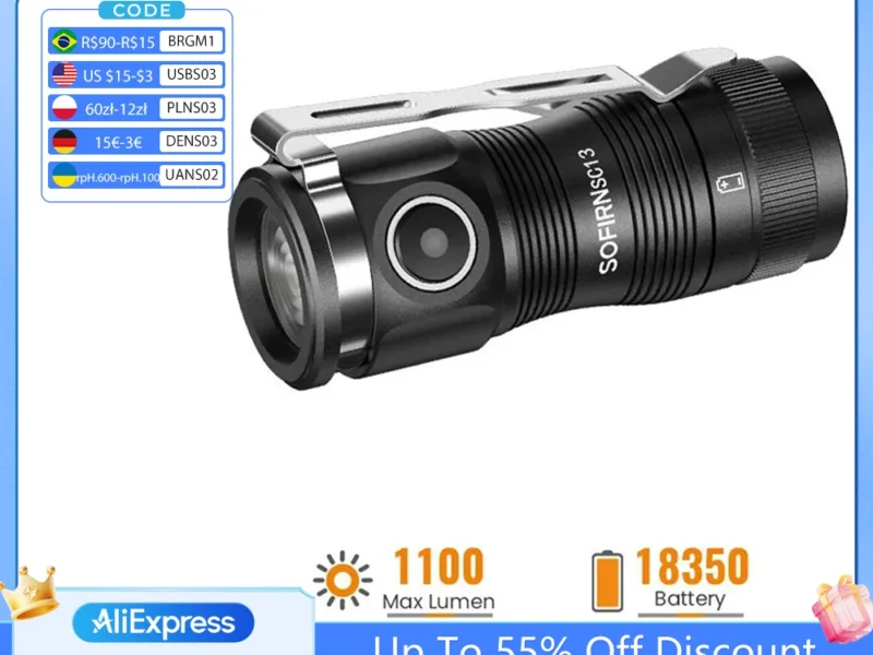 Lanterna SOFIRN SC13 1300lm 18350 6000K