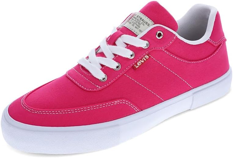 Levi’s Tênis infantil Maribel CVS de lona com cadarço e cano baixo casual