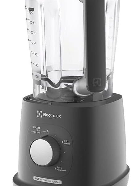 Liquidificador Electrolux 1000W 2,7L Efficient com TriForce 5 Velocidades Cinza EBL1000 220V