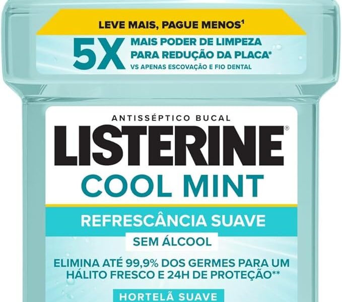 Listerine Cool Mint Enxaguante Bucal Sem Álcool, 1,5l