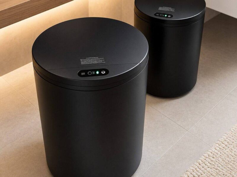 Lixeira Inteligente 16 Litros Com Sensor Automático Para Banheiro e Cozinha Cinza