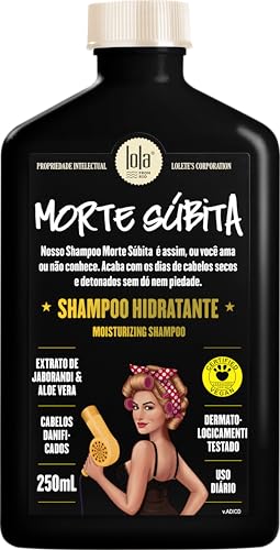 Lola Cosmetics – Morte Subita – Shampoo hidratante para cabelos secos e danificados que foi quimicamente tratado vegano, livre de crueldade, sem parabenos, sem sulfatos, 250 ml