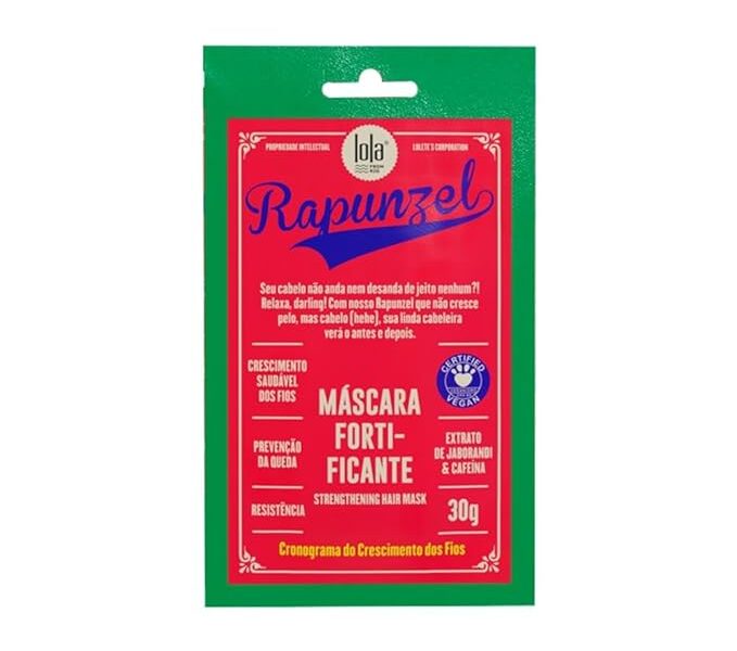 Lola Rapunzel Máscara Capilar Fortificante, Tratamento Capilar, 30g