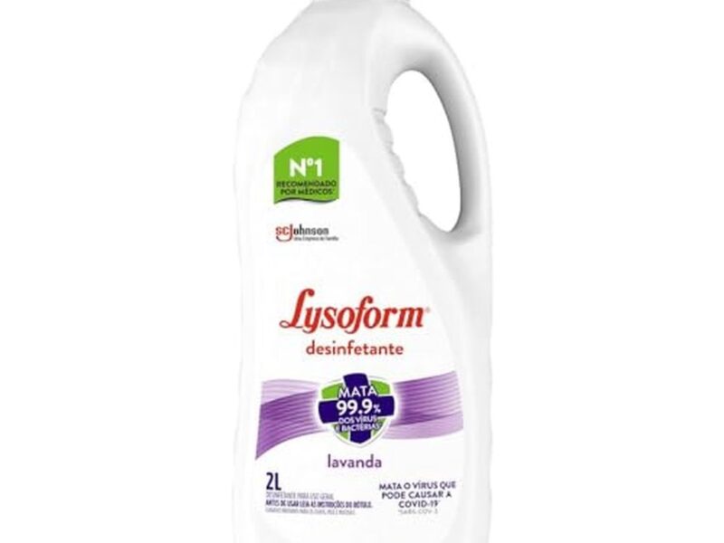 Lysoform Lavanda, Desinfetante Líquido, Limpeza Pesada e Eficiente, 2L