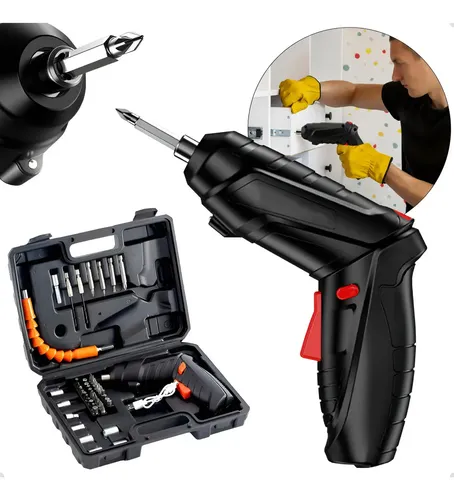 Mini Parafusadeira Furadeira Elétrica Compacta 2 Em 1 Com Maleta 45 Peças Para Serviços Leves – Aero Home