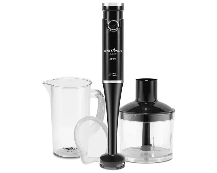 Mixer Bmx360 2 Em 1 350w Com Lâminas Pro Maxx Preto Britânia
