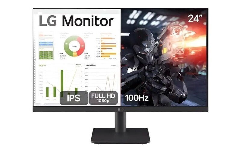 Monitor Gamer LG 24MS500-B 24ms Ips Fullhd 100hz Ajuste de Inclinação Negro