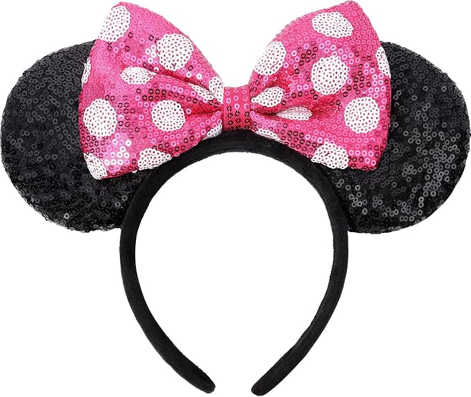 Mouse Ears Headband, Parks Ears for Women Adult Kids Cosplay Accessories Party Decorations…