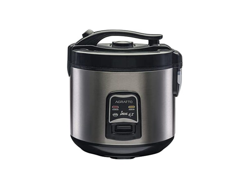 PANELA ELETRICA ARROZ INOX E VISOR VIDRO PAI6X 220V AGRATTO, Agratto, 5956, Inox