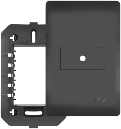 PLACA 4X2″ COM SUPORTE – SAÍDA DE FIO 10MM – HABITAT BLACK- FAME