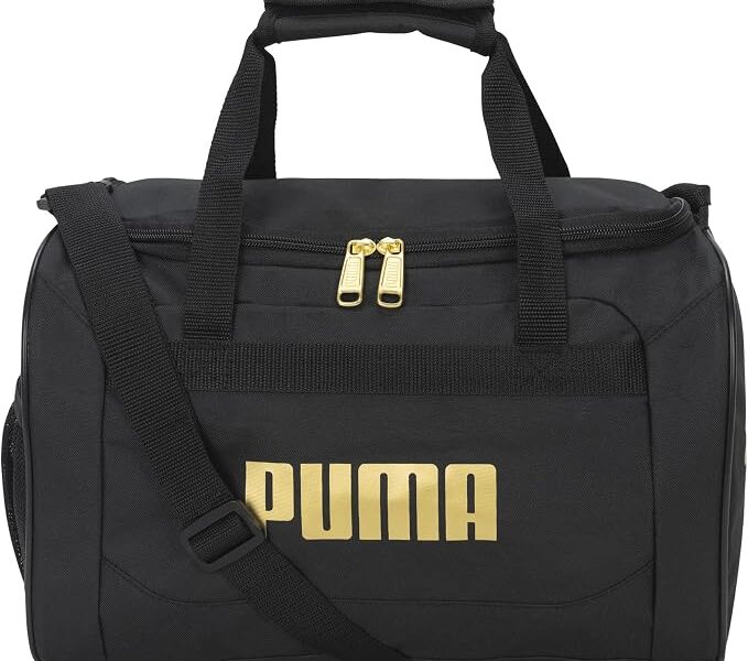 PUMA Bolsa esportiva Evercat Transformation infantil, Preto/dourado, tamanho nico