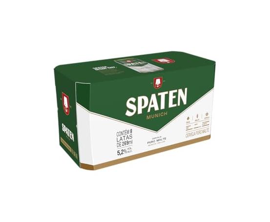 Pack Cerveja Spaten, Puro Malte, 269ml, Lata – 8 Unidades