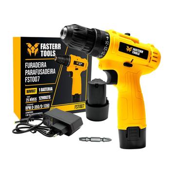 Parafusadeira Furadeira Sem fio 3/8 Bivolt A Bateria 12v FST007 – Fasterr Tools – Parafusadeira –