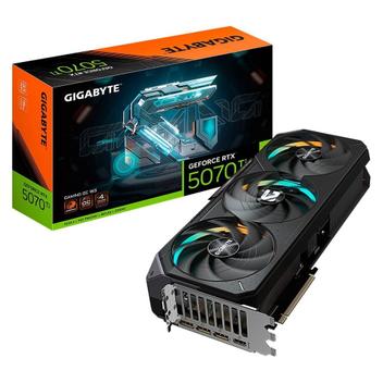 Placa de Vídeo Gigabyte RTX 5070 Ti GAMING OC 16G NVIDIA GeForce, 16GB GDDR7, 256bits, RGB, DLSS, Ray Tracing – 9VN507TGO-00-G10 – Placa de Vídeo –
