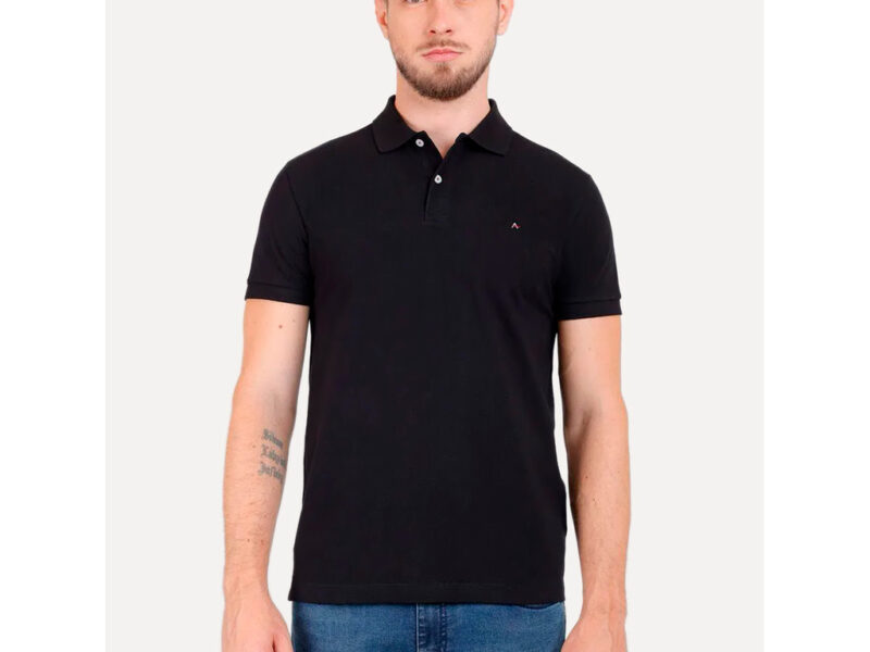 Polo Aramis Original Masculina Basic Piquet Preta