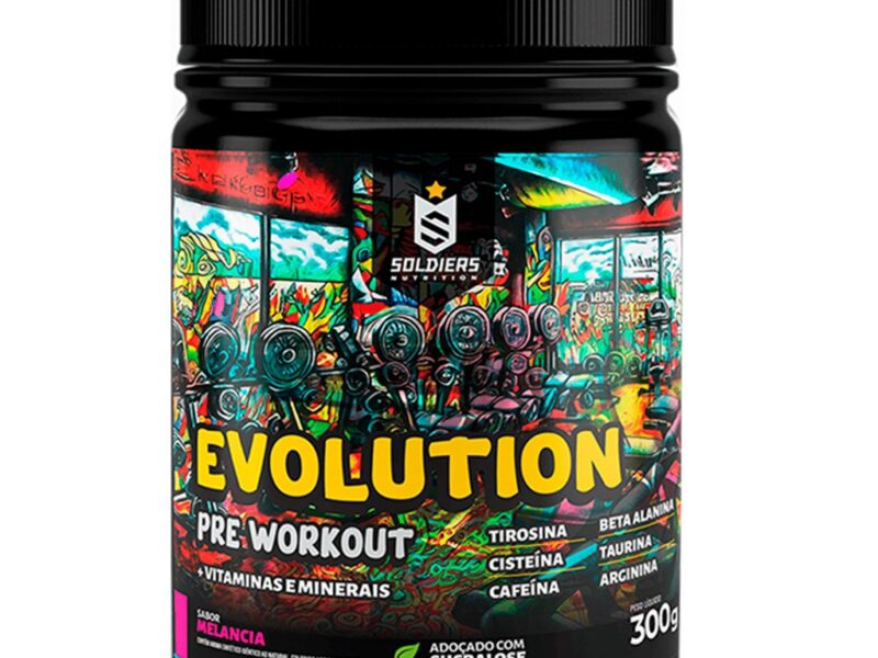 Pré Treino Evolution 300g Soldiers Nutrition Pre Workout Termogênico Energia Foco Resistência Academia