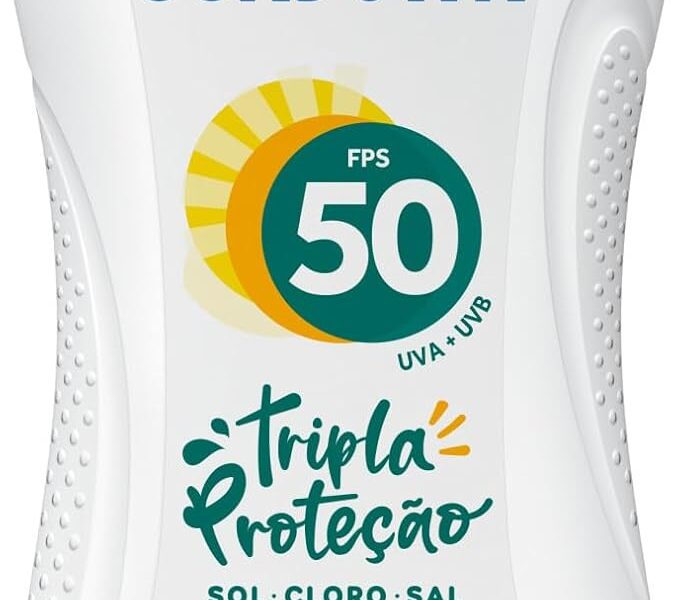 Protetor Solar Corpo e Rosto SUNDOWN® Praia e Piscina FPS 50, 200mL