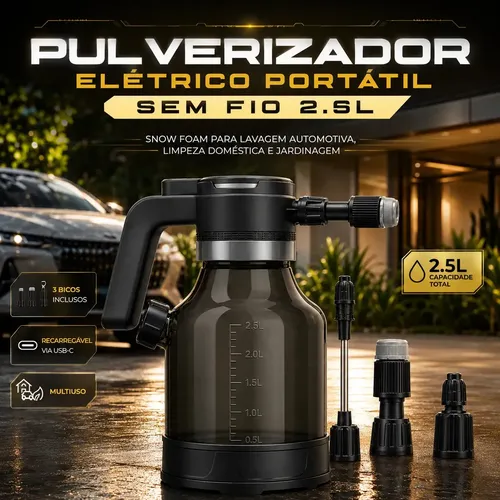 Pulverizador Manual Snow Foam 2 Litros para Limpeza Automotiva e Jardim