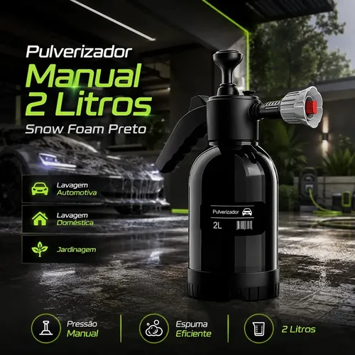 Pulverizador Spray Snow Foam Manual 3 em 1 para Água Químicos Espuma 2 L Automotivo E Jardim