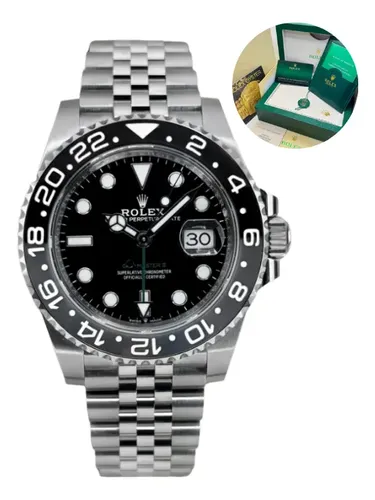 Relógio Rolex Bruce Wayne Gmt Master Automático Safira