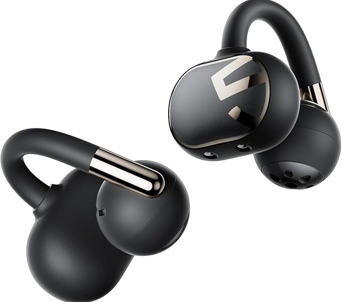 SOUNDPEATS Clip1 Open-Ear Fones de Ouvido LDAC Dolby Audio, BT5.4, Preto