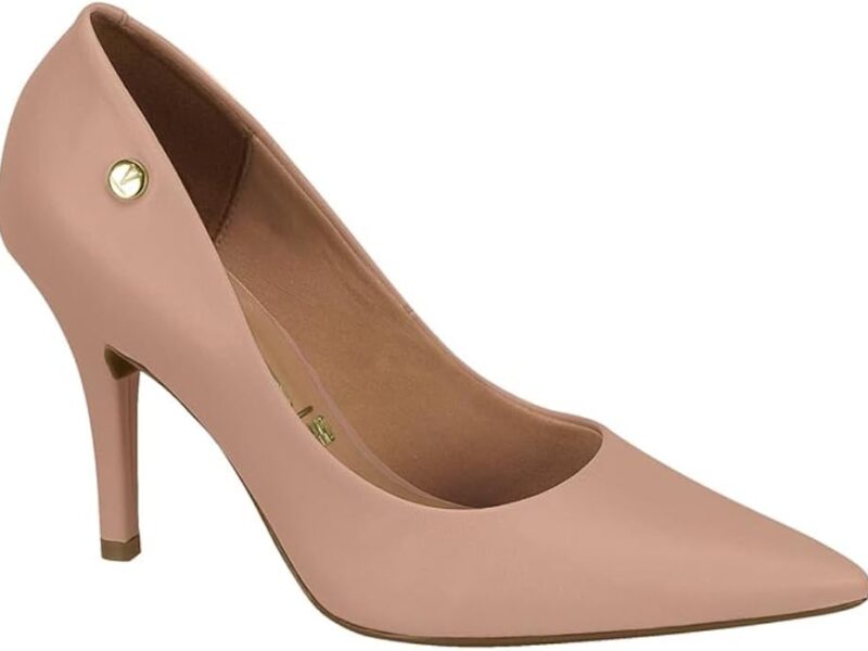 Scarpin Feminino Salto Alto Pelica Pink Neon Vizzano 1184.1101