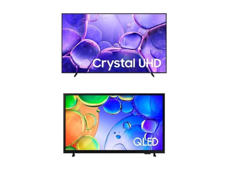 Smart TV 85″ Crystal UHD 4K + Smart TV-43″ QLED Full HD