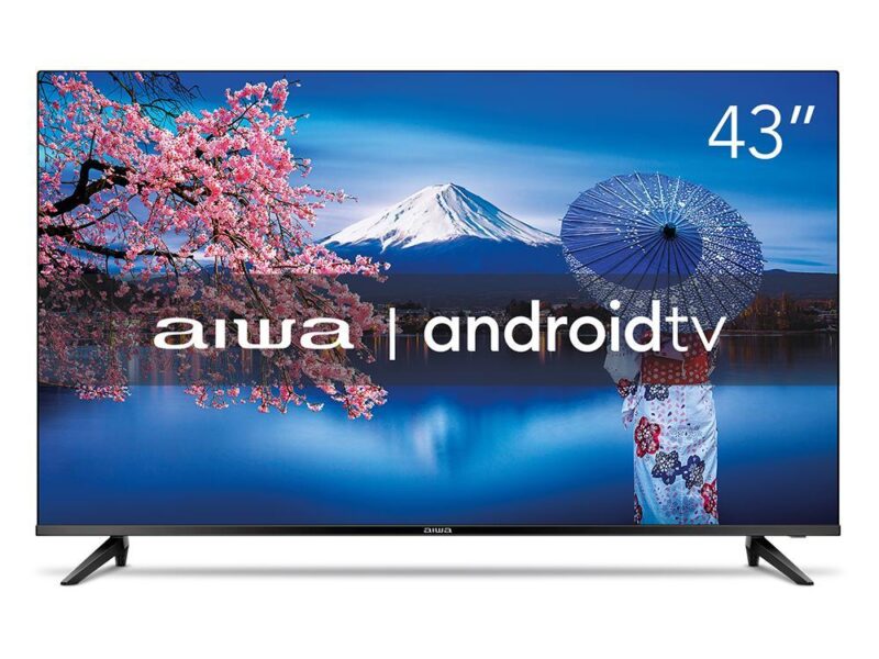 Smart TV AIWA 43” Android Full HD Borda Ultrafina HDR10 Dolby Áudio AWS-TV-43-BL-02-A