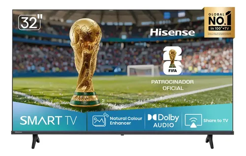Smart TV Hisense HD 32 Polegadas 32A4NV com HDR10, DTS Virtual X, Compatibilidade Alexa e Google Home