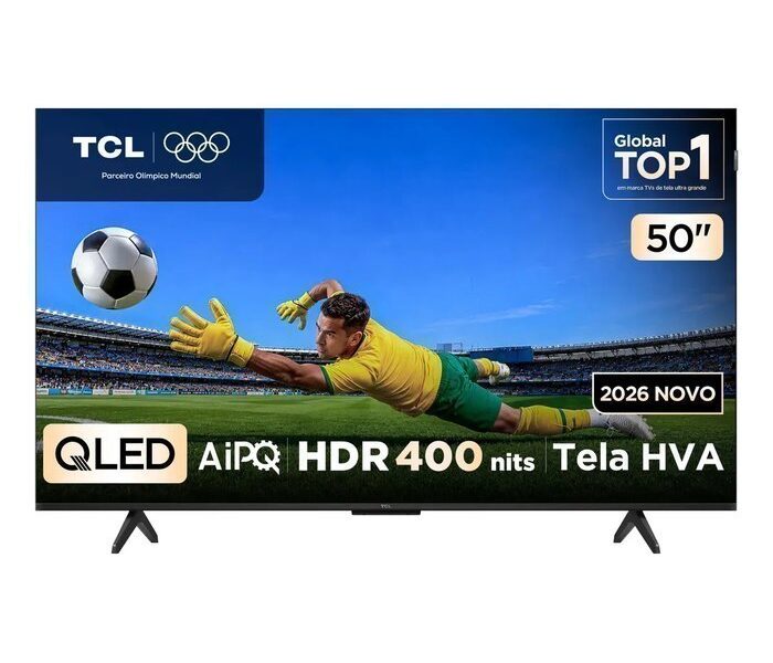 Smart TV TCL 50 Polegadas QLED 4K P7L WiFi Bluetooth Google TV HDR10+ 60 Hz AIPQ 50P7L