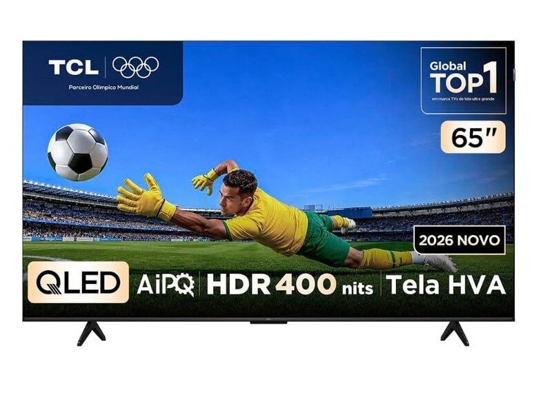 Smart TV TCL 65 Polegadas QLED 4K P7L WiFi Bluetooth Google TV HDR10+ 120 Hz VRR AIPQ 65P7L