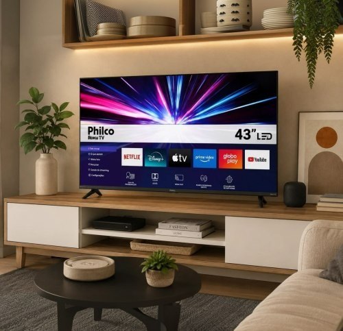 Smart Tv 43&quot&quot Philco Full Hd Roku Tv Hdr10 Dolby P43cra