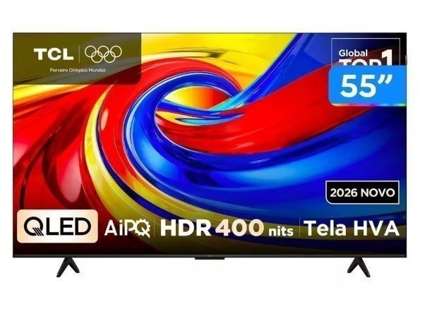 Smart Tv 55″ Tcl 4K Uhd Qled 55P7l with Google Tv 2026