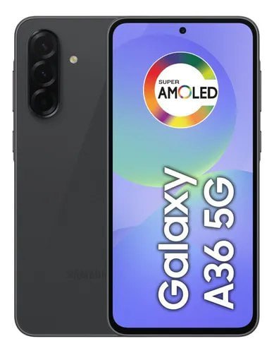 Smartphone Samsung Galaxy A36 5G 128GB 6GB RAMCâmera Tripla Traseira de até 50MP Selfie 12MP Tela 6.7" – Preto