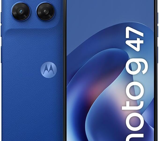 Smartphones Motorola Moto G47 5G – 256GB 12GB (4GB RAM + 8GB RAM Boost), Camera 50 MP Sony LYTIA 600, Tela FHD+ de 120hz – Azul Nautico